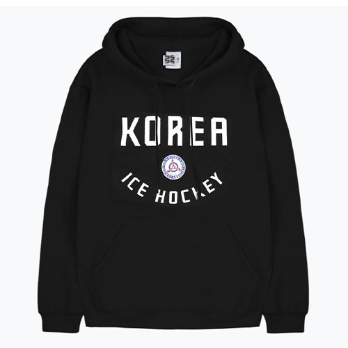 KIHA KOREA 로고 이니셜 기모 후드 티셔츠